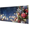 Obraz na akrylátovom skle Vianočný strom dekorácie sneh 100x50 cm