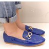 Dámske lakované mokasíny Gilly modré