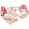 Bigjigs Rail Dřevěné koleje set most 18 dílů