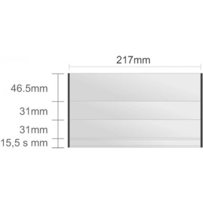 Triline Ac225/BL násten.tabuľa 217x124mm Alliance Classic/46,5+31+31+15,5s