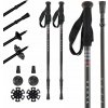 Turistické palice KADVA Sajama červené 65-135cm Nastaviteľné SYSTEM ANTISHOCK
