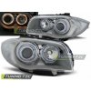 Tuning-tec PREDNÉ SVETLOMETY ANJELSKÉ OČI CHROME pasujú na BMW 1 E87/E81/82/88 04-11