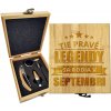 Sablio Darčeková sada na víno Tie pravé legendy sa rodia v septembri: 147×168×49 mm