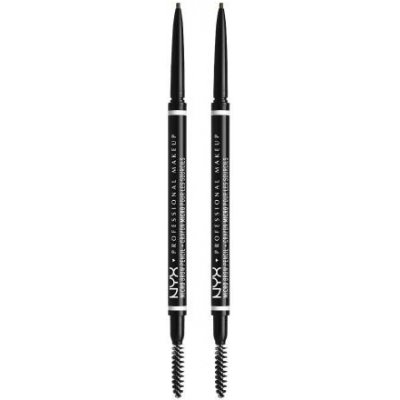 NYX Professional Makeup Micro Brow Pencil sada 2x ceruzka na obočie 0,09 g Odtieň 05 Ash Brown