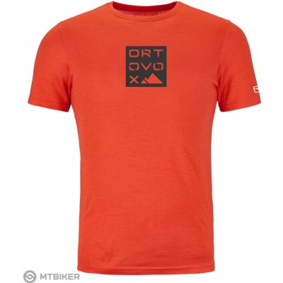 Ortovox 185 merino Square tričko Hot Orange