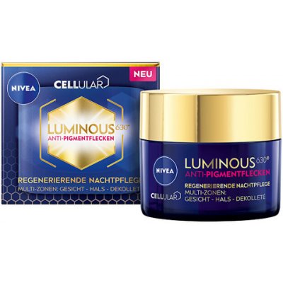 Nivea Cellular Luminous 630 Night Cream - Nočný krém proti pigmentovým škvrnám 50 ml