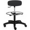 ALBA Pracovná stolička NOPA polyuretánová, čierna s aretačným kruhom