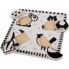 Bigjigs Toys Drevené vkladacie puzzle čiernobiele tvary