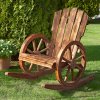 Záhradné drevené hojdacie kreslo