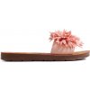 Shelvt Women's pink slippers with a flower tmavočervená 40 Shelvt 0000296519378