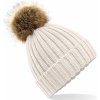 Pletená čiapka Beechfield Chunky - Krémová univerzal