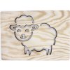 Libelula Šablóna na kreslenie Farma - Ovca Veľkosť šablóna: Malý formát (cca. 20 cm)