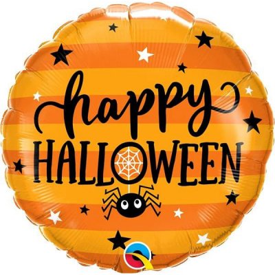 Qualatex Fóliový balónik kruh Happy Halloween 46 cm