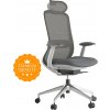 Ergonomická kancelářská židle MERCURY BESSEL ŠEDÝ PLAST, SVĚTLE ŠEDÁ – pohodlné sezení