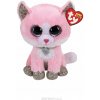 Plyšák TY mačka ružová - fiona 15 CM