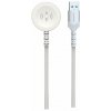 Swissten opletený magnetický kábel pre apple watch kovový, usb-a 1.2 m biely 22065501