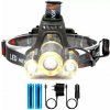 Pronett XSM1766 Čelovka LED ZOOM 3 x LED T6 CREE