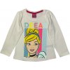 Eplus Dievčenské tričko s dlhým rukávom - Popoluška Disney biele Veľkosť - deti: 98