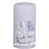 Artman Candles Vianočná sviečka škriatkovia, valec, sivá, pr. 7 x 14 cm