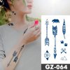 REBELULU Vodeodolná dočasné tetovanie tetovačka samolepka Symbols Arrows Bear Feather Pyramids Keys Flower Body Art Paže Dočasné Tatoo ženy
