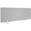 tectake 405120 akustická prepážka na stôl noisy so zaoblenými rohmi - 160 x 40 cm, šedá
