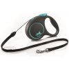 Vodítko Flexi Black Design S lanko 5 m/12 kg modré