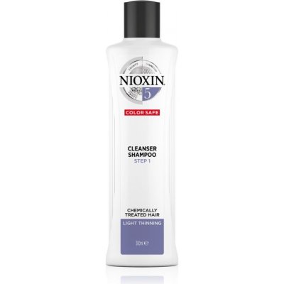 Nioxin System 5 Color Safe Cleanser Shampoo čistiaci šampón pre farbené rednúce vlasy 300 ml