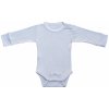 Baby Service Bavlnené body RASTÚCI dlhý rukáv Pruhy biela