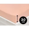 Jersey napínacie prestieradlo na vysoký matrac JR-005 Svetlo broskyňové 90 x 220 - výška 30 cm