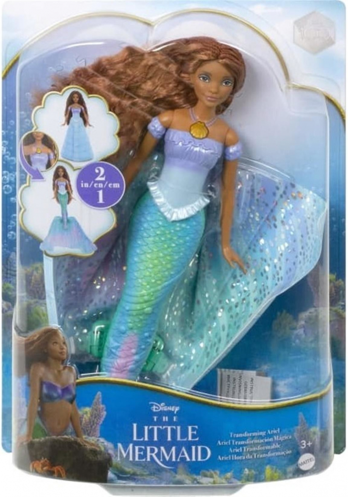 Mattel Disney Malá mořská víla Ariel s kouzelnou proměnou