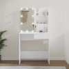 Toaletný stolík s LED biely 74,5x40x141 cm