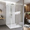 Mereo Sprchovací kút, Novea, štvorec, pántový, 120x120 cm, chróm ALU, sklo Číre, dvere pravé a pevný diel