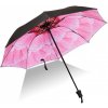 Růžový květ deštník dámský skládací černý