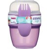 Sistema TO GO Snack Capsule Krabička na desiatu + vidlička / lyžička, 515 ml, fialová