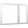Dvojkrídlové plastové okno so stĺpikom 2/3 + 1/3, REHAU Smartline+ - SKLADOVÉ-OKNÁ.sk - 2060 x 1540