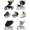 Športový kočík Thule Urban Glide 3 Nutria green + Korbička Bassinet Soft beige SET 7v1
