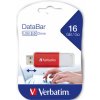 Verbatim USB flash disk, USB 2.0, 16GB, DataBar, červený, 49453, pre archiváciu dát