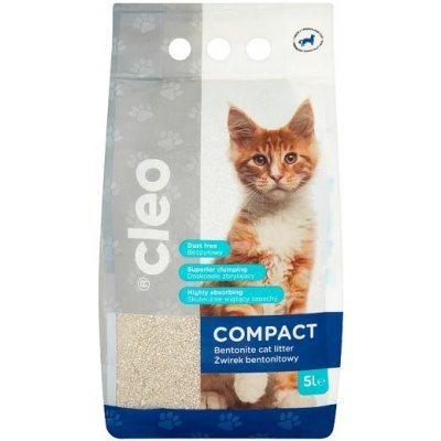 Cleo Compact hrudkujúce stelivo bentonite pre mačky 5 l