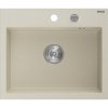 Mexen Oscar, 1-komorový granitový drez 580x490x205 mm, béžová, 6519581000-69