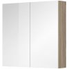 Mereo Aira, Ponte kúpeľňová galerka 80 cm, zrkadlová skrinka, dub Kronberg CN717GD
