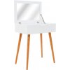 Toaletný stolík so zrkadlom MDF 60x40x75 cm-ForU-245751