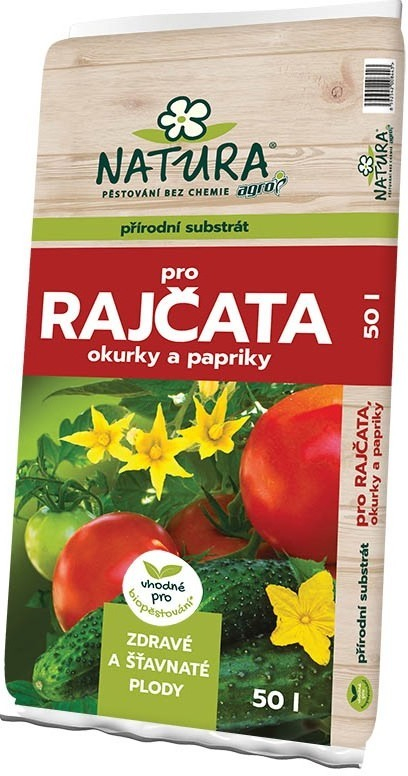 AGRO NATURA Substrát pro rajčata, okurky a papriky 50 l