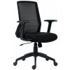 Kancelárska ergonomická stolička NOVELLO — sieť / látka, čierna