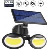 Pronett XJ3951 Solárne vonkajšie 108 LED COB osvetlenie s pohybovým senzorom