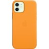 Apple iPhone 12 Mini Kožený Ochranný Kryt s MagSafe - California Poppy / Nechtíkovo Oranžový