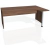Hobis Pracovný stôl Gate, ergo, ľavý, 180x75,5x120 cm, orech/orech