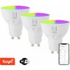 LED žiarovka IMMAX NEO LITE SMART LED žiarovka GU10 6W farebná a biela WiFi set 3ks (07724C)
