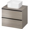 Cersanit VIRGO SKRINKA ZÁVESNÁ POD UMÝVADLO NA DOSKU 60 cm, dub šedý/čierna S522-023
