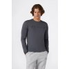 Pánske tričko Champion Men’s Crewneck Long Sleeve With Big Embroidery Logo T-Shirt Icons Dark Grey 221283 KK022 Farba: Sivá, Veľkosť: XXL