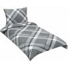 Bellatex Obliečky satén 94/958 káro sivé 140 × 220, 70 × 90
